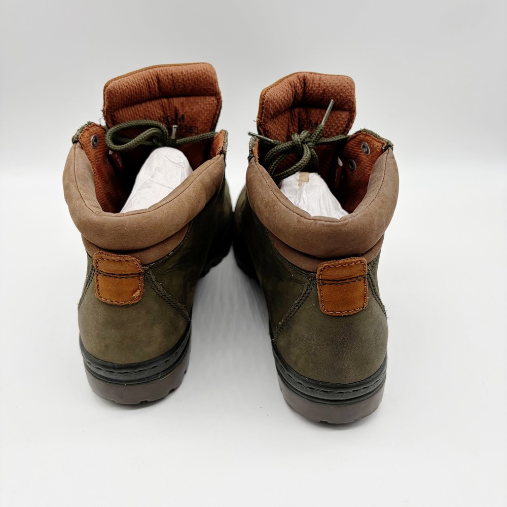 Timberland Boots Womens 9 Green Euro Hiker Ankle Nubuck Leather 69560 Laced Lug - Picture 3 of 8